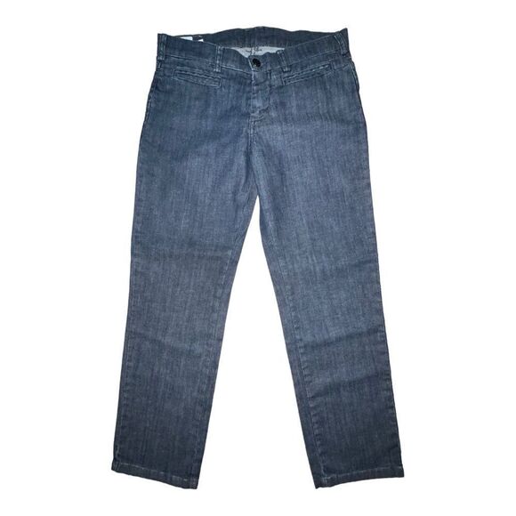 Lacoste Women Devanley Blue Denim Jeans Straight Leg Aged Double Stone 2 NWT - Picture 1 of 9